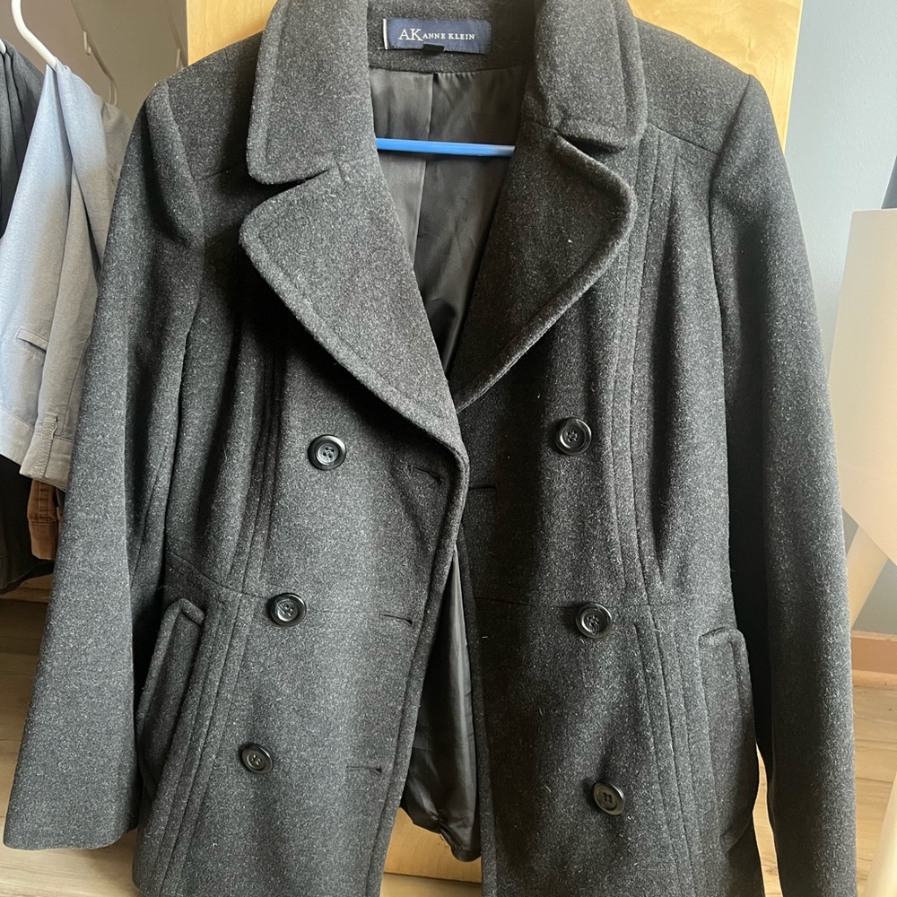 Calvin Klein Gray Peacoat